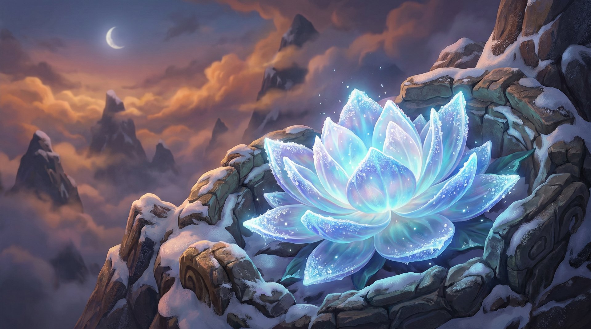 同人动漫雪莲花生长全记录植物视频